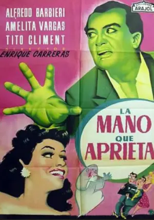 carátula de cine de La mano que aprieta